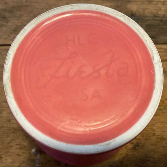 Fiestaware Retired Flamingo Classic Ring Handle 10.4 Oz Mug - Picture 5 of 5